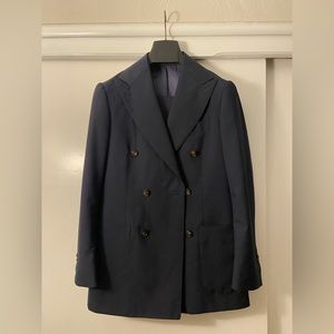 Blue Suitsupply Double Breasted Havana -Size 34R